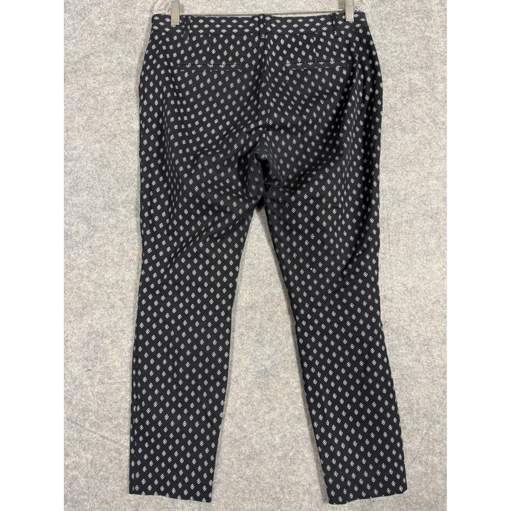 GAP Skinny Ankle Pants Black White Diamond Print Women's Size 10 Regular - Picture 10 of 10